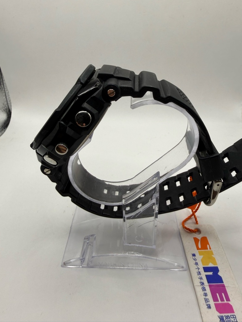 SKMEI S-Shock Men's Sports Quartz Digital Watch Alarm  Red & Black Dial 45mm - Picture 8 of 10